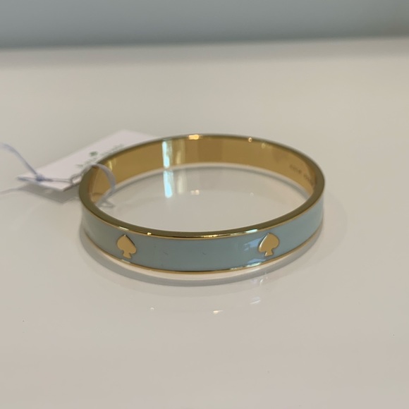 NWT Kate Spade White Enamel Bangle Bracelet - Picture 2 of 4